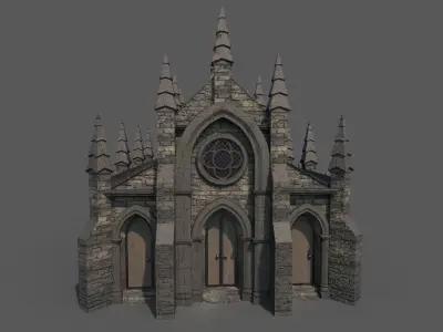 Gothic church 3D model purchase