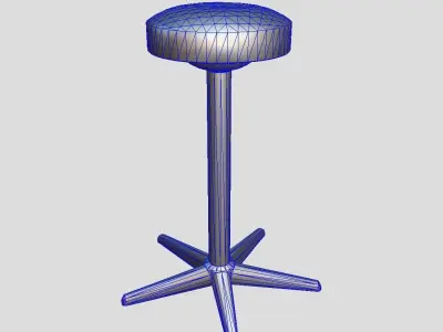 Stool 3 Low-poly 3D model