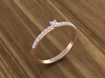 Diamond Jewelry Ring 3D print model