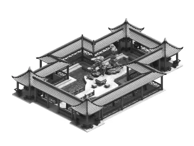 gAME Yun Yun Xuan - Cloister 32 3D model
