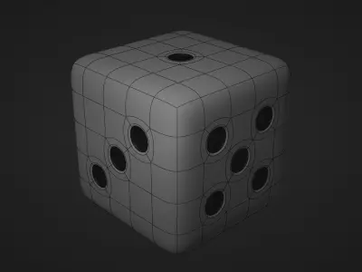 White Dice Free low-poly 3D model