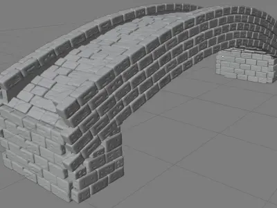 Stone Arch Bridge 3D model