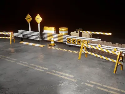 Asset Race Track Low-poly 3D model