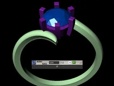 DIAMOND SOLITIER RING 3DJ-SCG-24 3D print model