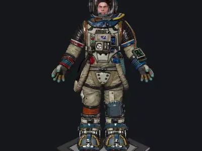 Space Technician Astronaut Suit Low-poly 3D model