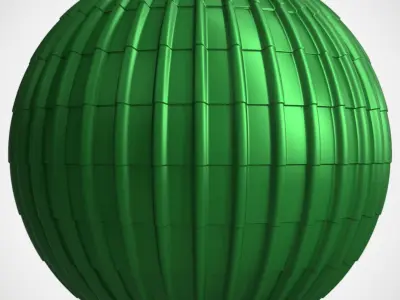 Roof Tile Materials 28- By 3 color Pbr By Sbsar 4k Low-poly 3D model