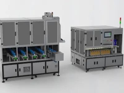 Battery Sorting Machine Assembly 3D model
