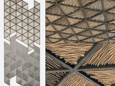 Ceiling parametric Triangle n1 3D model