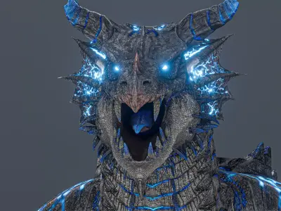 Thunderstorm dragon evo 2 - Rigged Low-poly 3D model