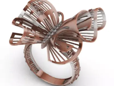 Ring Butterfly R-001 3D print model