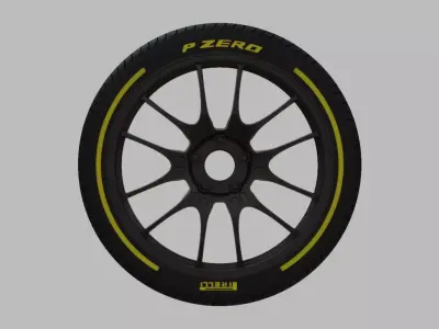 Miniature Enkei GTC02 Rim and Tire - 3D Print - No Textures 3D print model