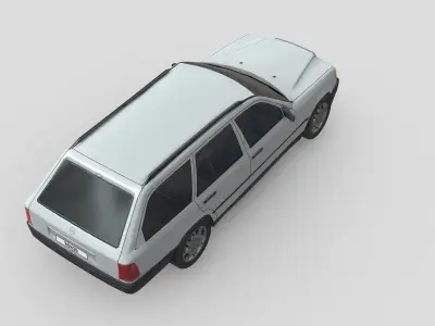 Mercedes-Benz W124 Low-poly 3D model