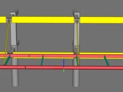 Steel Canopy 3D Model  3D model