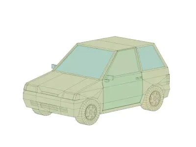 Stylized Cartoon Car 3D model buy
