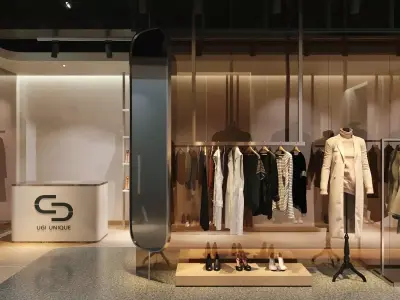 LUXURY CLOTHING STORE INTERIOR DESIGN 3D model