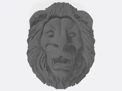 Lion Head pendant 3dm stl obj  3D print model