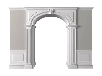 Entrance  Arched Doorway Opening Classic Wall paneling 3D model