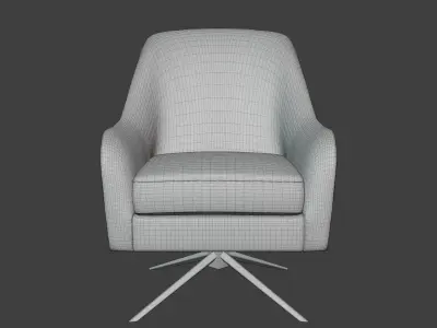Elle Decor - Jolie Swivel Armchair 3D model