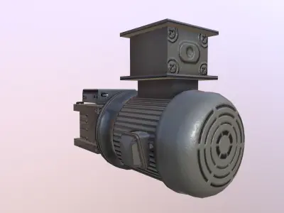 Motor Pump Lowpoly Low-poly 3D model