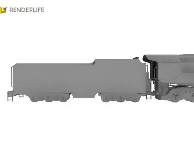 I-5 Type Steam Locomotive 3D model