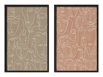 Wall Art Painting 004 3D model