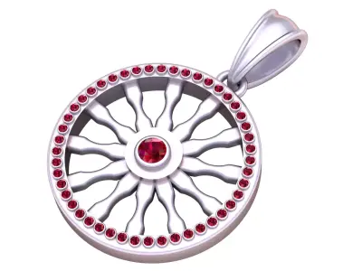 Wheel Pendent  3D print model