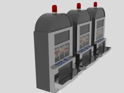 Slot Machine Low-poly 3D model
