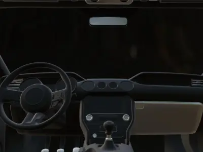 Ford Mustang 2015 Low-poly 3D model