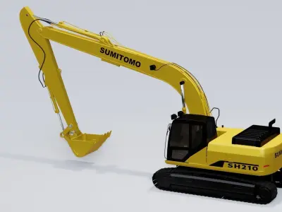 Model3D excavator Sumitomo SH200LC 3D model