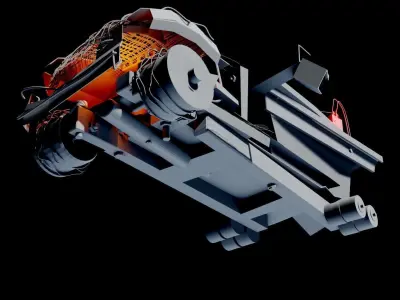 Abstract truck Low-poly 3D model