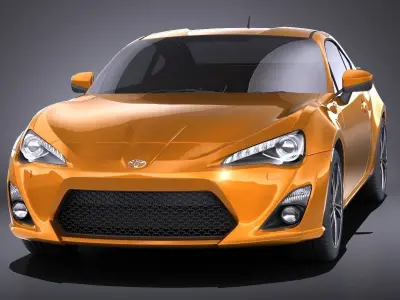 Toyota GT86 2015 VRAY 3D model