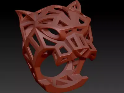 Panther Skeleton RING 3D print model