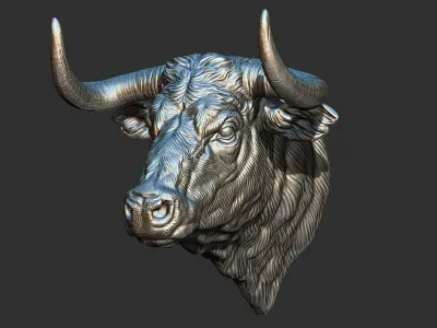 Bull head 3D print model
