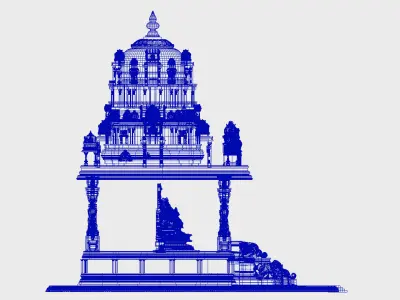 ganesha temple 3D model