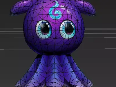 octopusling Low-poly 3D model
