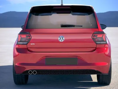 Volkswagen Polo GTI 2018 model Low-poly 3D model