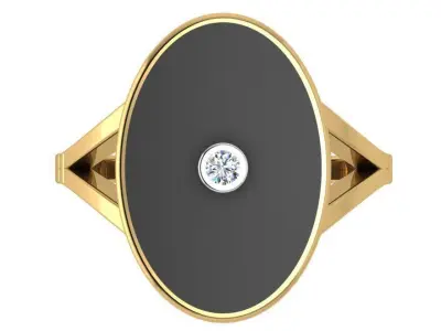 Oval Split Shank Ring 4623 3D print model
