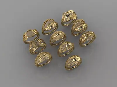  Fusion rings 3D print model