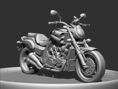 Yamaha V-Max 3D print model