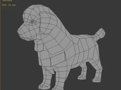Lovely dog  3D model