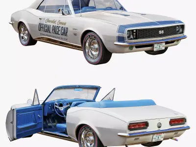 Chevrolet camaro 1967 pace car 3D model