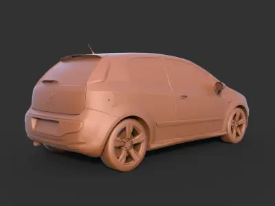 Fiat Punto 3D print model