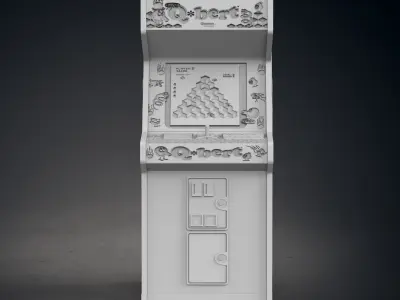 Qbert Arcade Cabinet with Lithophane 3D print model
