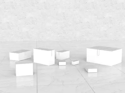 Cardboard Boxes Collection 04- PBR Low-Poly Low-poly 3D model