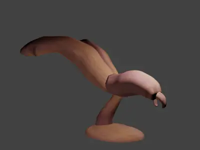 3D Art Eagle Sculpture Low-poly 3D model