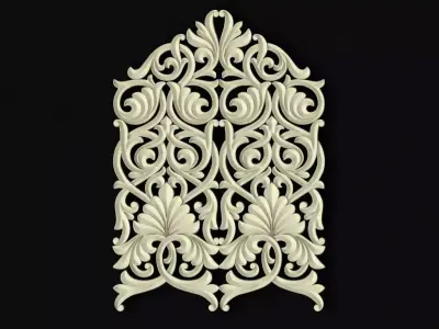 Central decor ornament for furniture 3D model 889