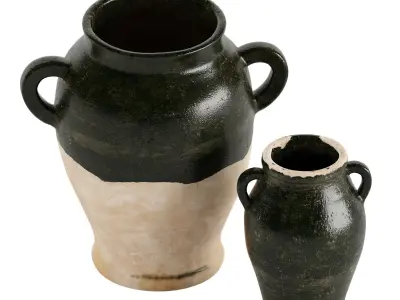 Mesa Handcrafted Terracotta Ceramics Vase Collection 3D model