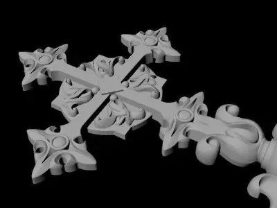 Central decor ornament for furniture 3D model 908