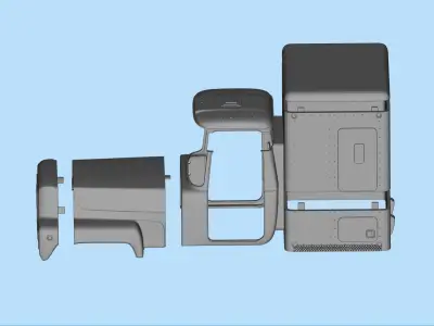 STL printable truck model kit rubber duck from the movie 3D print model