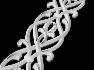 Central decor ornament for furniture 3D model 190
